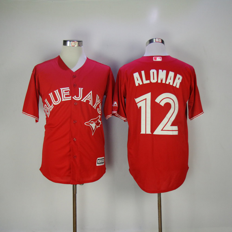 2017 MLB Toronto Blue Jays #12 Alomar Red Game Jerseys->toronto blue jays->MLB Jersey